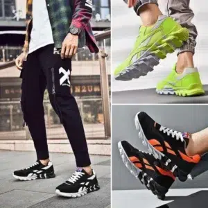 Men's and Women's Fashion Blade Breathable Knitted Casual Shoes Sports Running Shoes Anti Slip Tennis Shoes 2024 New Edition