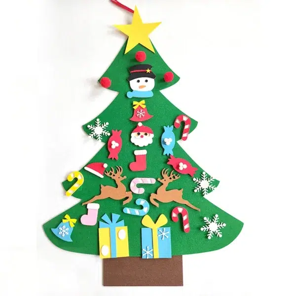 DIY Felt Christmas Tree Christmas Decoration for Home Navidad 2022 New Year Christmas Ornaments Santa Claus Xmas Kids Gifts - Image 6