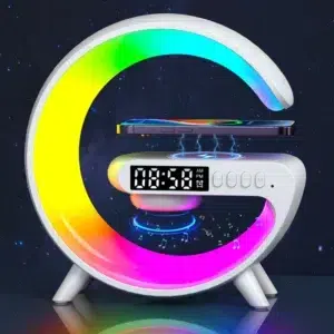 Multifunction Bluetooth Speaker TF RGB Night Light 15W Wireless Charger Stand for iPhone Samsung Xiaomi Fast Charging Station