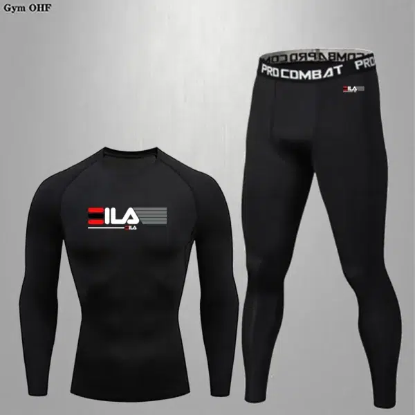 Sports Fitness Wear Running Long Sleeve Set Autumn Quick Drying Clothes Badminton Basketball Wear Fitness Wear Trousers Autumn - Image 2