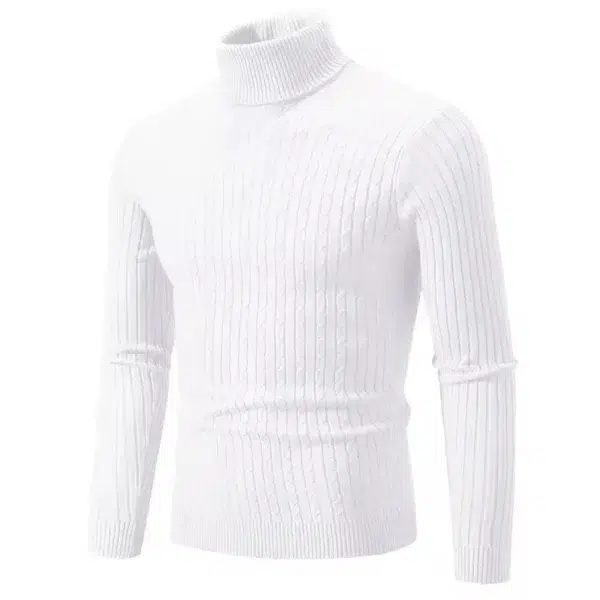 Men's High Neck Sweater Pullover Knitted Warm Casual Men Clothing Knitted Sweater Men Tops - Image 5