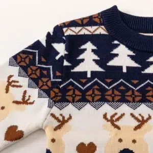 Boys Girls Christmas Sweaters Baby Xmas Cartoon Deer Pullover Children's Autumn Winter Knit Jumper Kids Fashion Casual Clothing