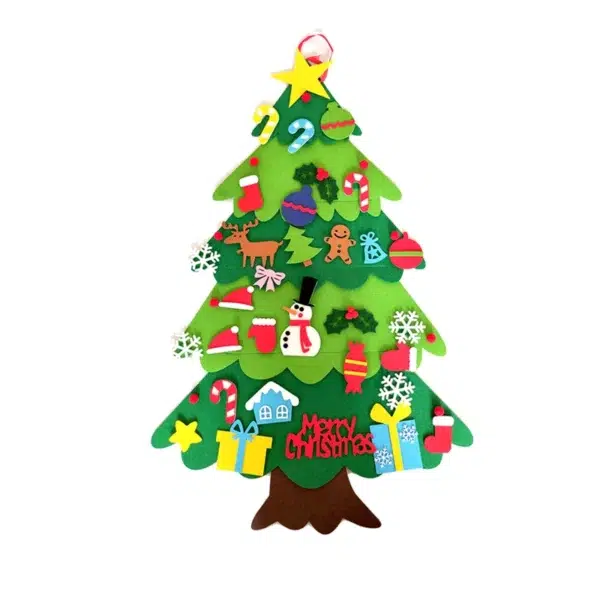 DIY Felt Christmas Tree Christmas Decoration for Home Navidad 2022 New Year Christmas Ornaments Santa Claus Xmas Kids Gifts - Image 5