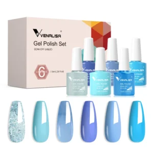 Venalisa Nail Gel Polish Kit HEMA FREE Nude Pink Color Collection Self Leveling Full Coverage Nail Manicure Set 6Pcs Kit