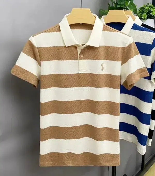 High end brand polo shirt luxurious printed short sleeve men's 2024 summer new top ice silk breathable fashion casual T-shirt - Image 6