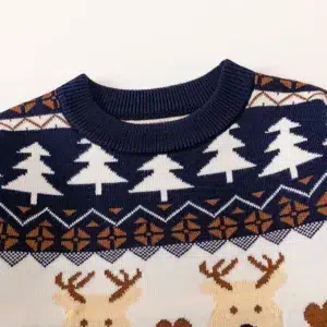 Boys Girls Christmas Sweaters Baby Xmas Cartoon Deer Pullover Children's Autumn Winter Knit Jumper Kids Fashion Casual Clothing