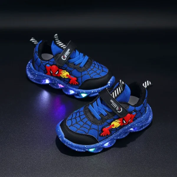 2023 New Spider-man Children's Shoes Boys Sneaker With Lights Spring Led Kids Boys Sports Children Shoes Casual - Image 2