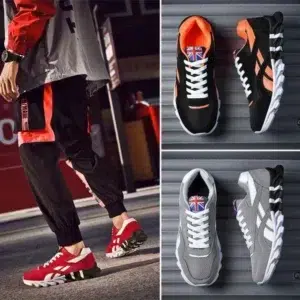 Men's and Women's Fashion Blade Breathable Knitted Casual Shoes Sports Running Shoes Anti Slip Tennis Shoes 2024 New Edition