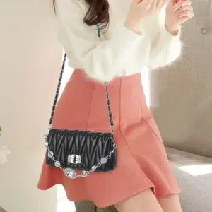 Women Bags Luxury Designer Purses And Handbags Rhinestone Chain Flap Crossbody Small Square Bag Casual Shoulder Messenger Bags