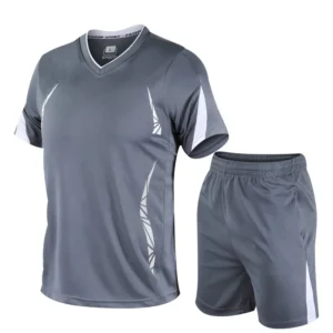 Sports suit men's summer fitness short sleeve T-shirt men's fast drying clothes running loose casual Sportswear large