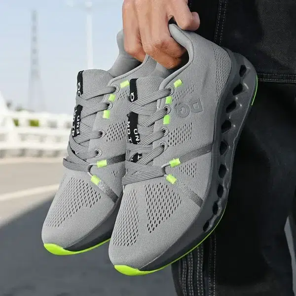 New Men's Sneakers Fashion Casual Shoes Sports Running Mesh Breathable Comfortable Non-slip Elastic Male Shoes - Image 5