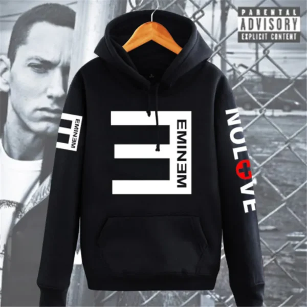 Rapper Eminem Music Album Hoodies World Tour Gift for Fan Graphic Hoodie Men Women Hip Hop Style Oversized Sweatshirt Streetwear