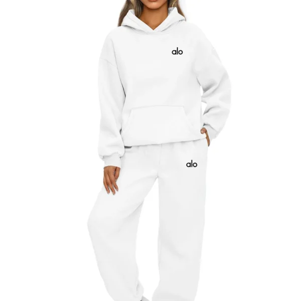 New Autumn Winter Woman Tracksuit Hoodies+Sweatpants 2-Piece Fashion Causal Jogging sweatshirt Clothes Pullover Fleece Pant Sets - Image 2