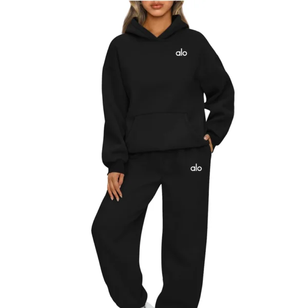 New Autumn Winter Woman Tracksuit Hoodies+Sweatpants 2-Piece Fashion Causal Jogging sweatshirt Clothes Pullover Fleece Pant Sets