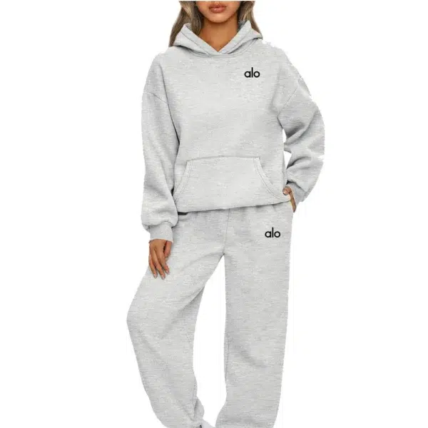 New Autumn Winter Woman Tracksuit Hoodies+Sweatpants 2-Piece Fashion Causal Jogging sweatshirt Clothes Pullover Fleece Pant Sets - Image 4