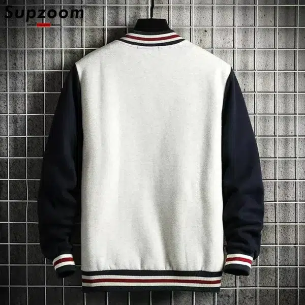 Supzoom New Arrival Fashion Fleece Casual Baseball Uniform Cotton Spliced Regular Rib Sleeve Brand Clothing Bomber Jacket Men - Image 3