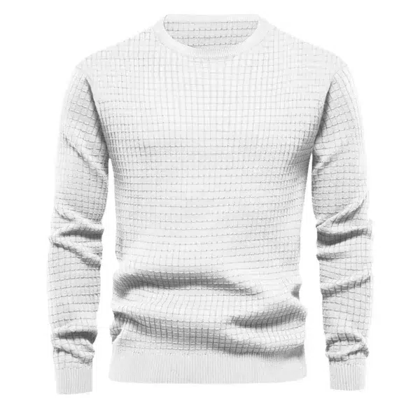 New Men's Crew Neck Sweatshirts Solid Color Large Sweatwear Spring Outdoor Jogging Tops - Image 4