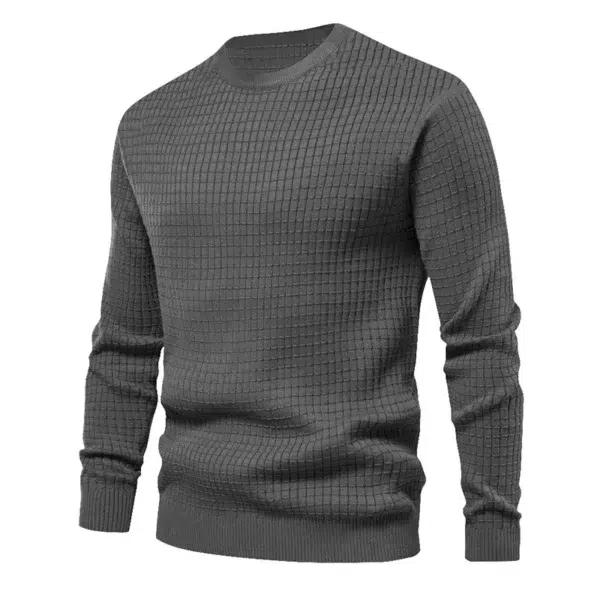 New Men's Crew Neck Sweatshirts Solid Color Large Sweatwear Spring Outdoor Jogging Tops - Image 2