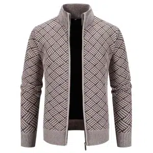 Men's Winter Jacket Thick Warm Casual Fleeced Windbreaker Knitting Jackets Autumn Spring Cardigan Coat Stand Collar