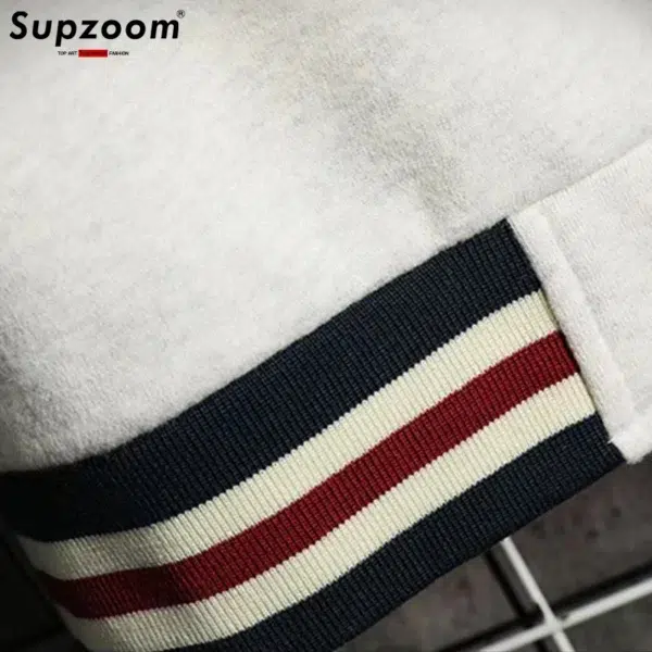 Supzoom New Arrival Fashion Fleece Casual Baseball Uniform Cotton Spliced Regular Rib Sleeve Brand Clothing Bomber Jacket Men - Image 6