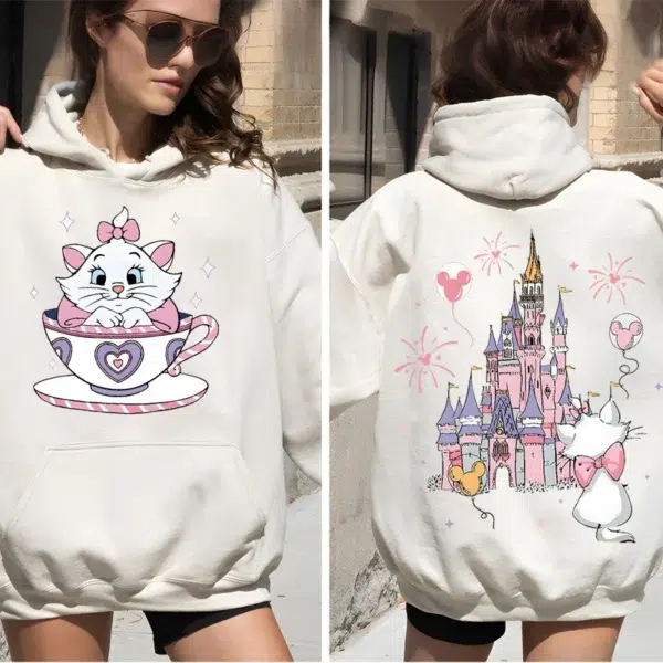 Fashion The Aristocats Sweatshirt Hoodies Women Autumn Long Sleeve Tops Loose Hood Shirt Harajuku Y2K Clothes Female Sweatshirt - Image 5