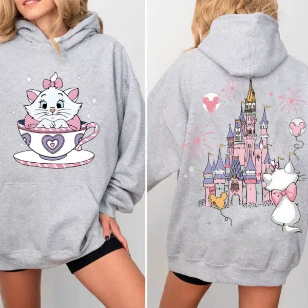 Fashion The Aristocats Sweatshirt Hoodies Women Autumn Long Sleeve Tops Loose Hood Shirt Harajuku Y2K Clothes Female Sweatshirt - Image 2