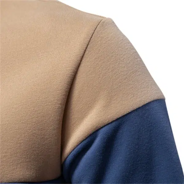 AIOPESON New Spring Men's Color-Block Cotton Blend Hoodies for Business Casual Style Long Sleeve Sweatshirt - Image 5