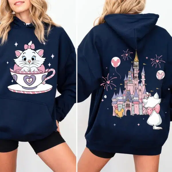 Fashion The Aristocats Sweatshirt Hoodies Women Autumn Long Sleeve Tops Loose Hood Shirt Harajuku Y2K Clothes Female Sweatshirt - Image 3