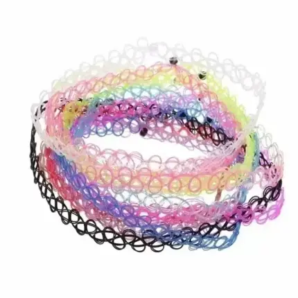 12 Pcs Elastic Chocker For Women