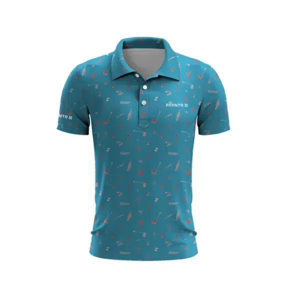 2024 Men's Golf Clothing Golf Bag Logo Printed Men's Summer Golf T-Shirt Top Quick Drying Golf Club Button T-Shirt Polo Shirt - Image 2